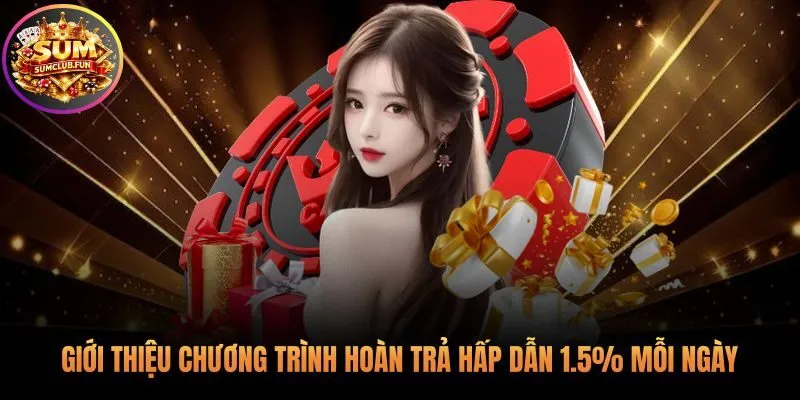 Chính sách hoàn trả 1.5% mỗi ngày tính trên tổng cược